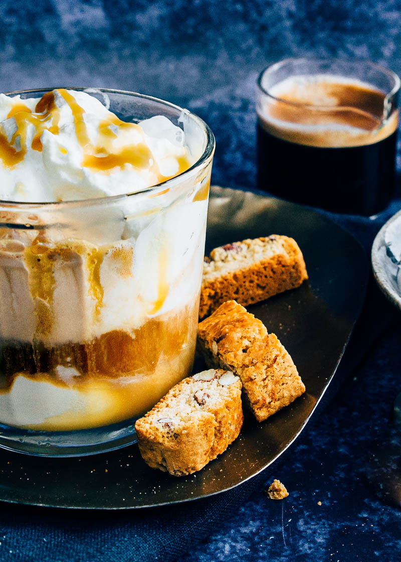 Salted caramel affogato