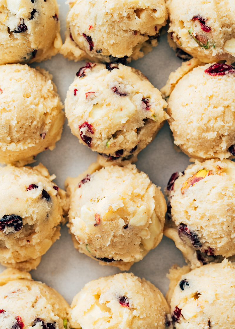 Cranberry koeken met witte chocolade