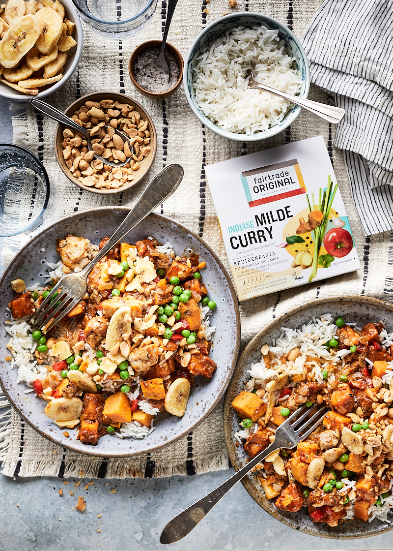 milde curry met kip