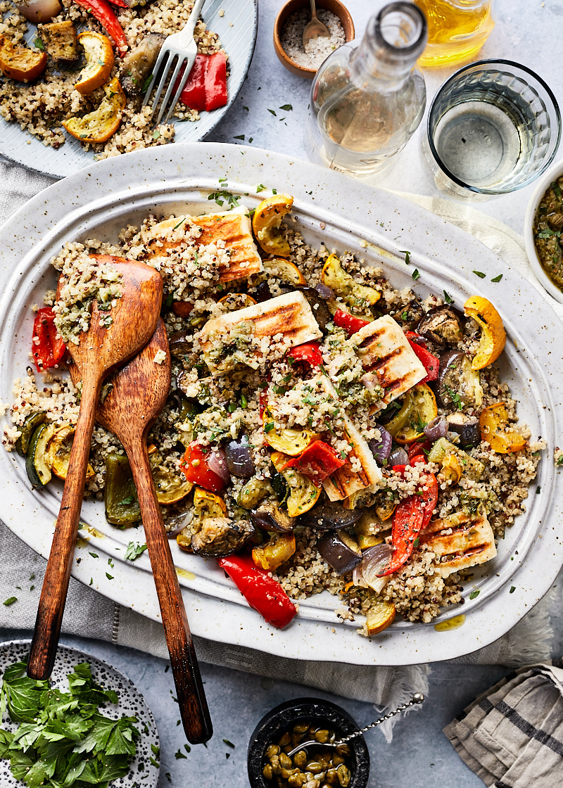 Quinoa salade met halloumi
