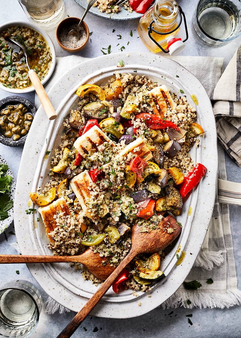 Quinoa salade met halloumi