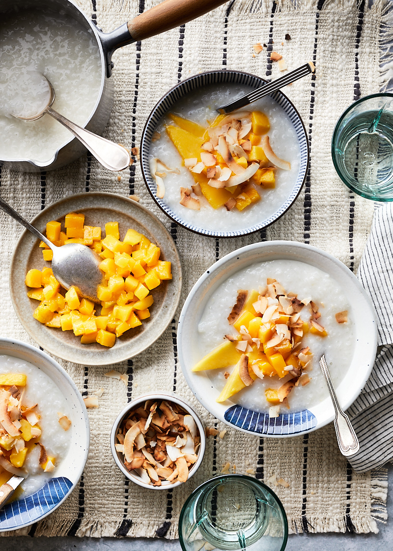 Sticky rijst met mango