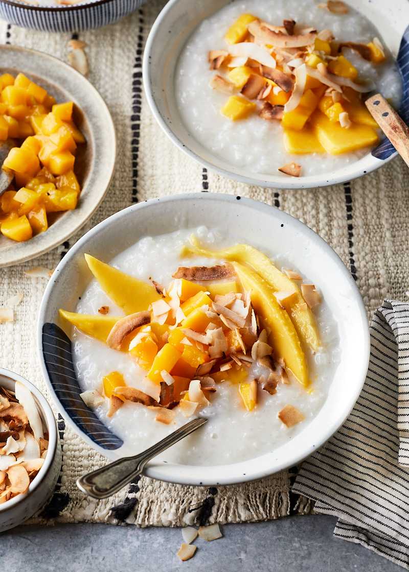 Sticky rijst met mango