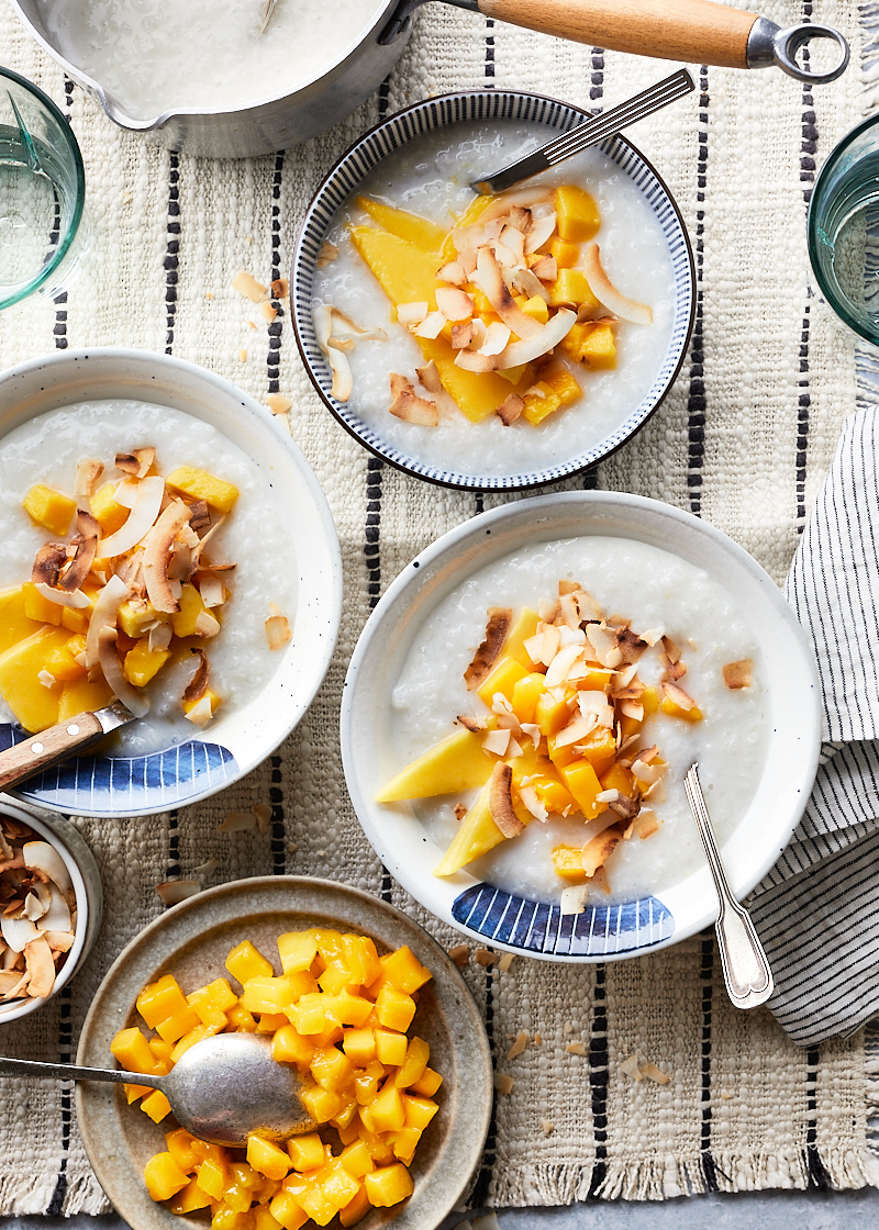 Sticky rijst met mango