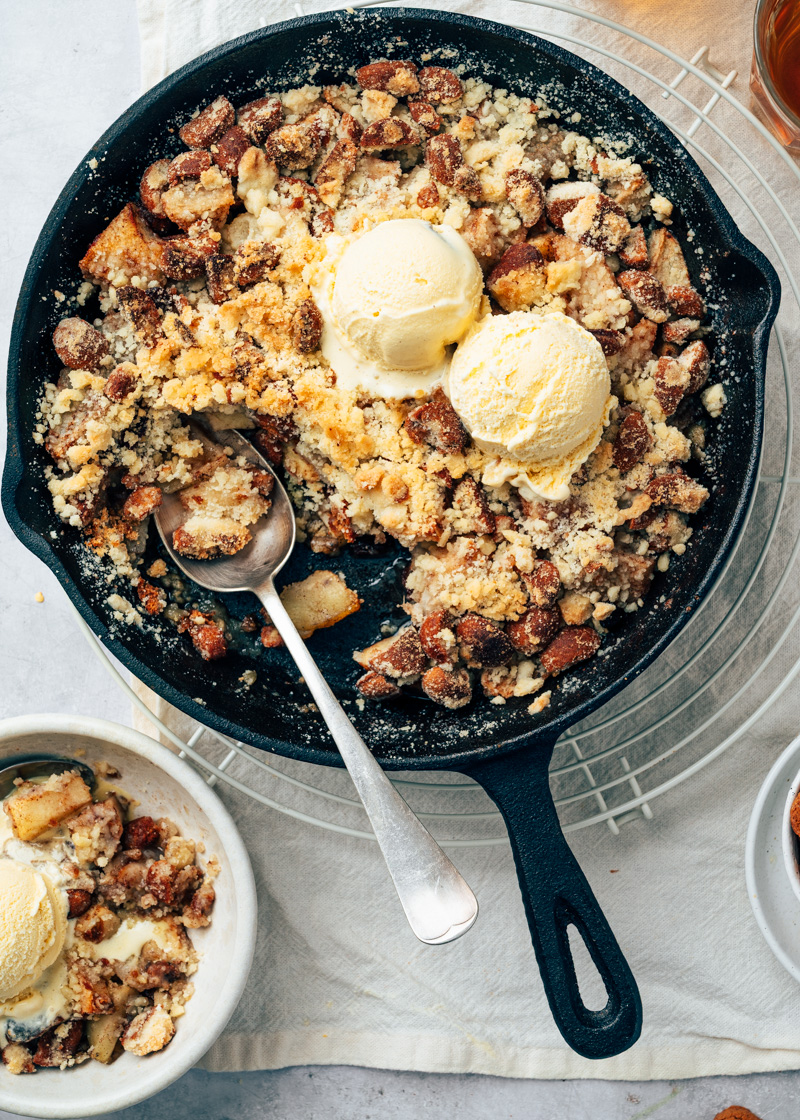 Appel peren crumble met kruidnoten