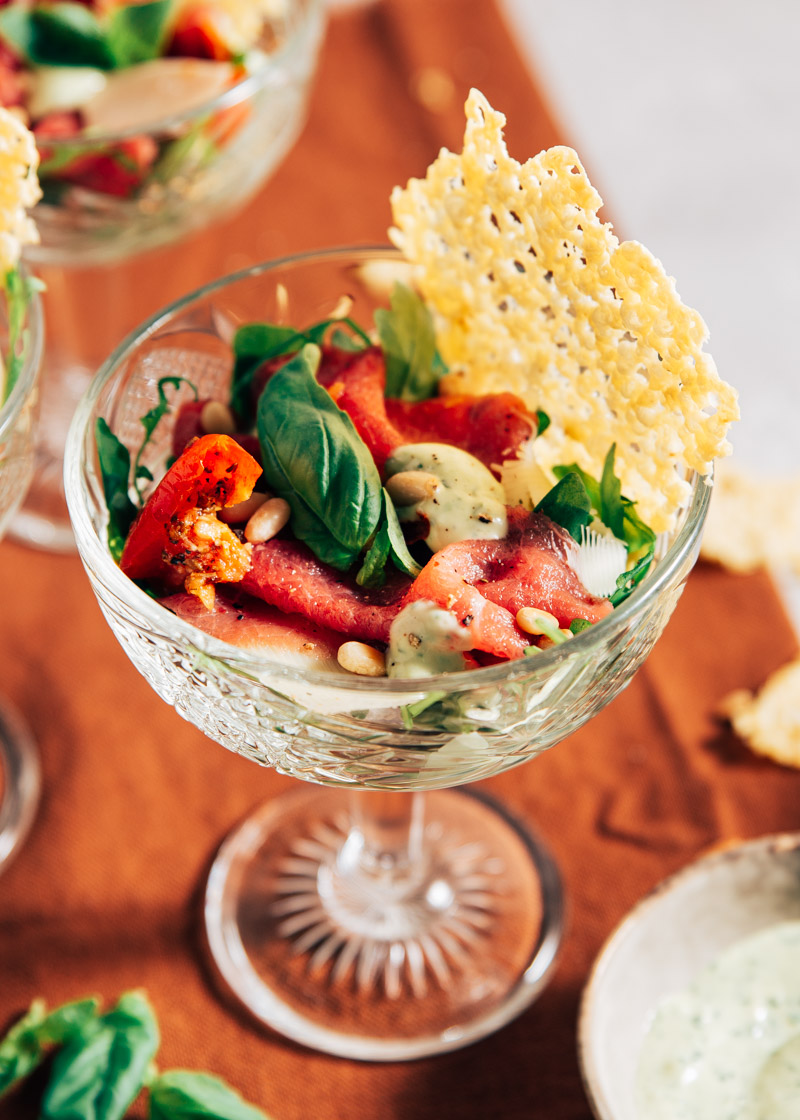 Carpaccio in glaasje