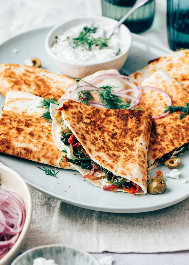 Griekse quesadilla's