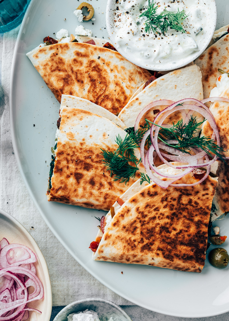 Griekse quesadilla's