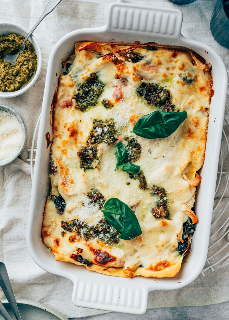 Kip pesto lasagne