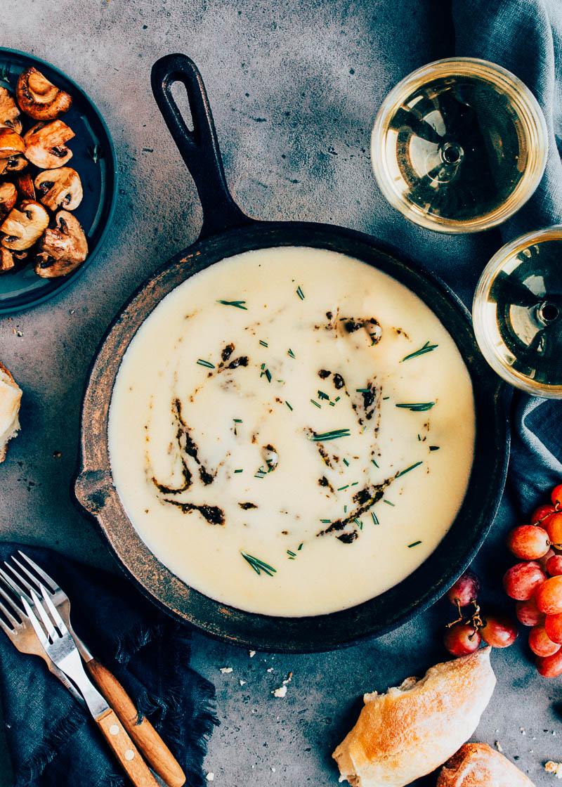 kaasfondue met truffel