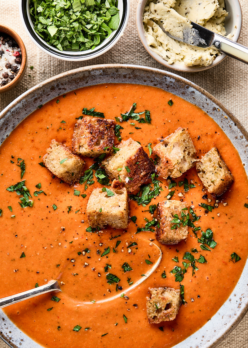 Courgette paprikasoep