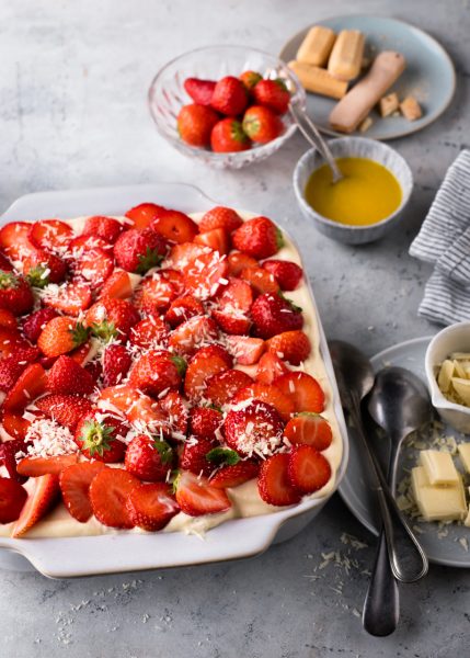 Aardbeien tiramisu