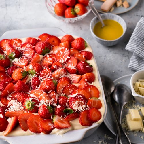 Aardbeien tiramisu
