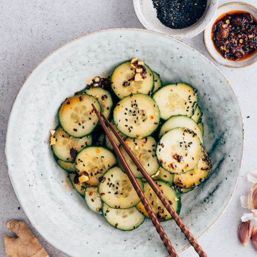 Aziatische komkommersalade