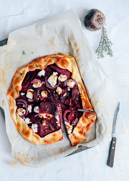 Bieten galette met geitenkaas