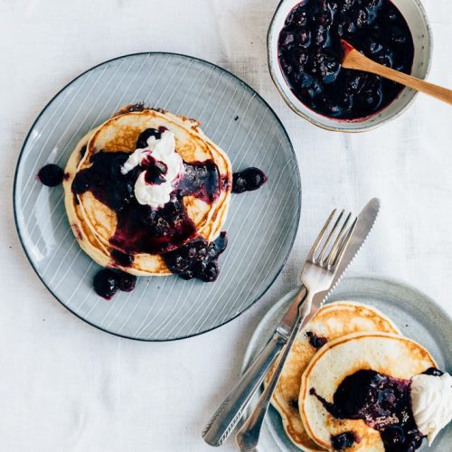 Blueberry pancakes