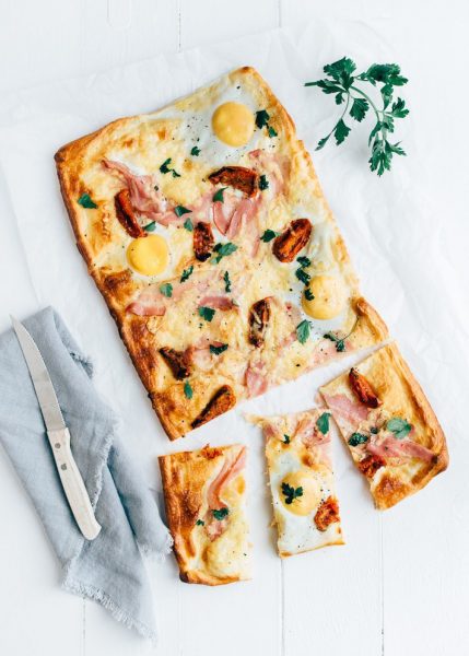 Breakfast pizza
