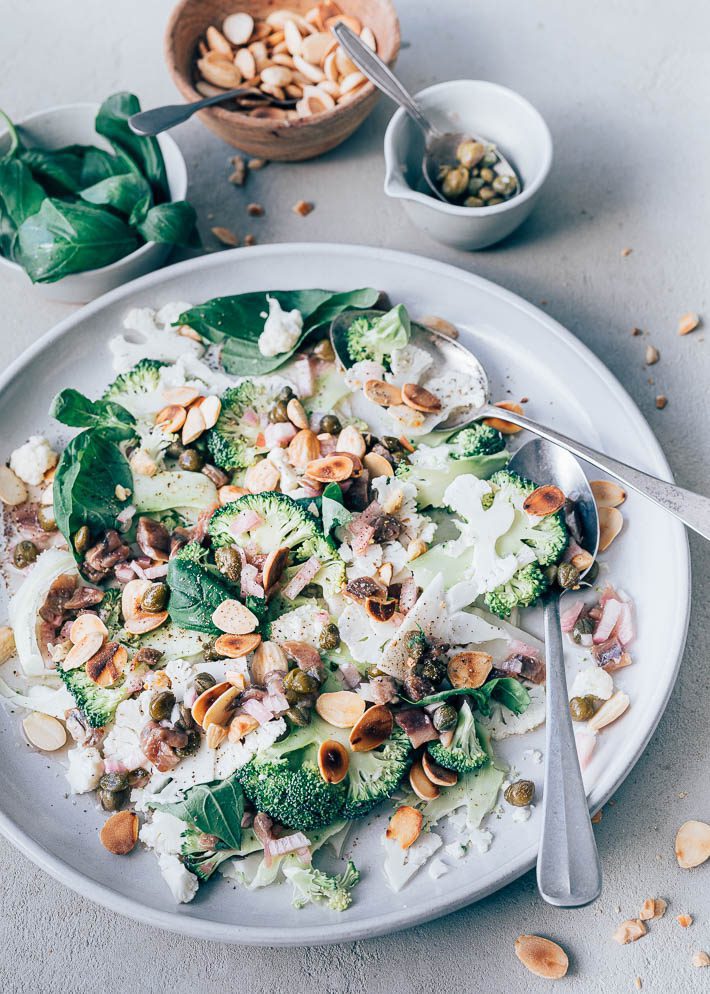 Bloemkool salade met ansjovisdressing
