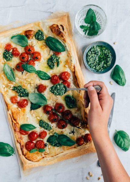 Caprese plaattaart recept