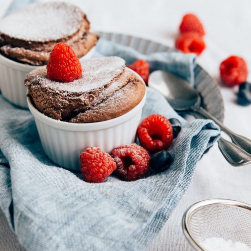Chocolade soufflé uit de airfryer