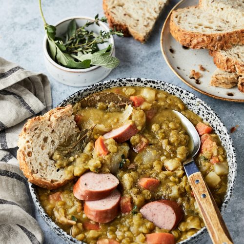 Erwtensoep uit de slowcooker