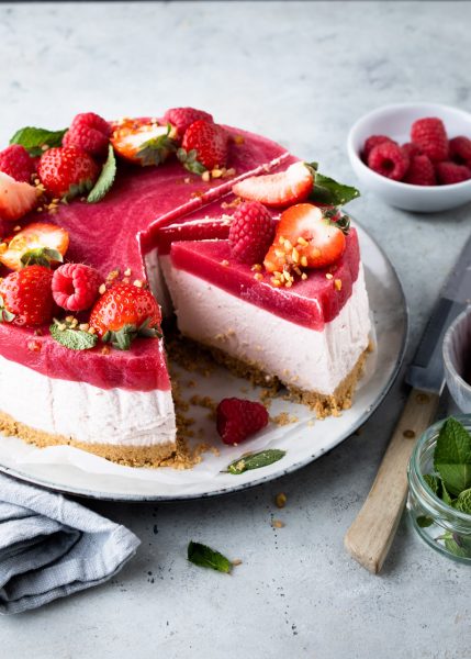 Frambozen cheesecake