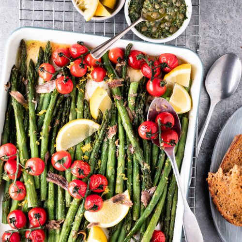 Groene asperges uit de oven