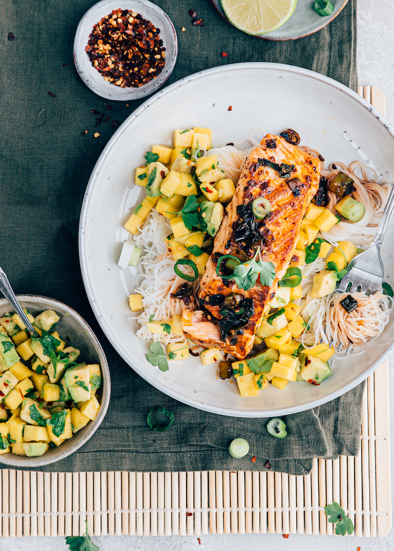 Mihoen met zalm