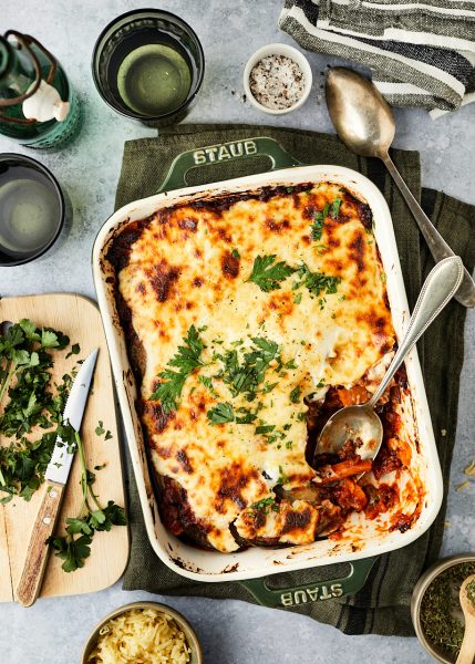 Moussaka met zoete aardappel