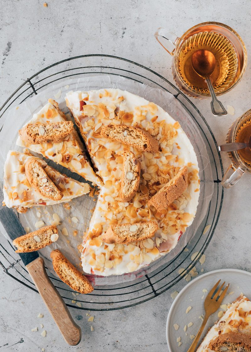 No bake taart met cantuccini