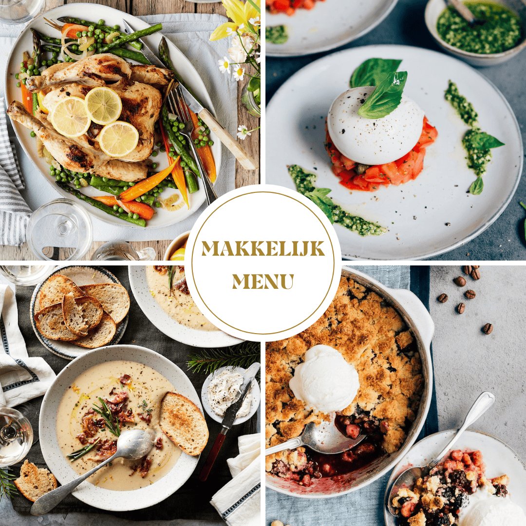Eenvoudig kerstmenu