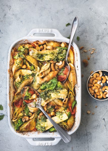 Pasta pesto uit de oven
