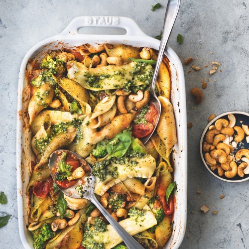 Pasta pesto uit de oven