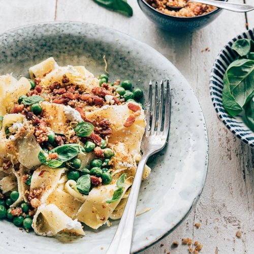 Pappardelle met pangrattato