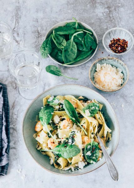 Pasta met garnalen