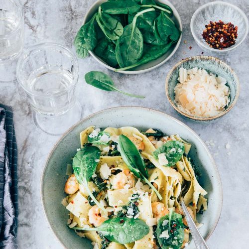 Pasta met garnalen