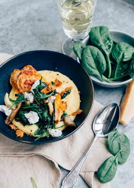 Lekker recept voor polenta met paddenstoelen