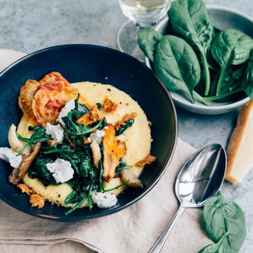 Lekker recept voor polenta met paddenstoelen