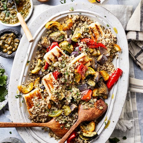 Quinoa salade met halloumi