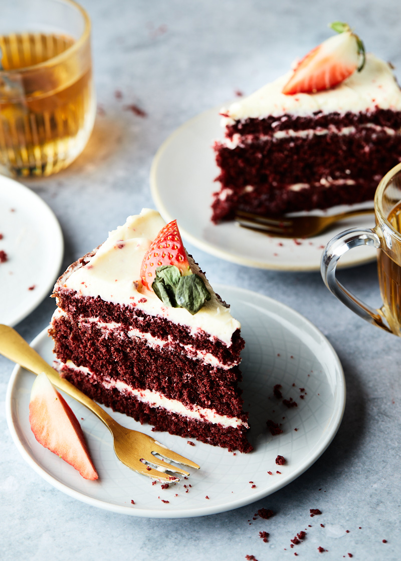 Red velvet taart