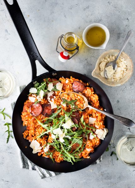 Risotto met chorizo