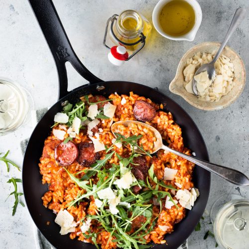 Risotto met chorizo