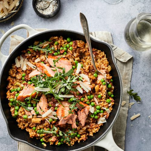 Risotto met zalm