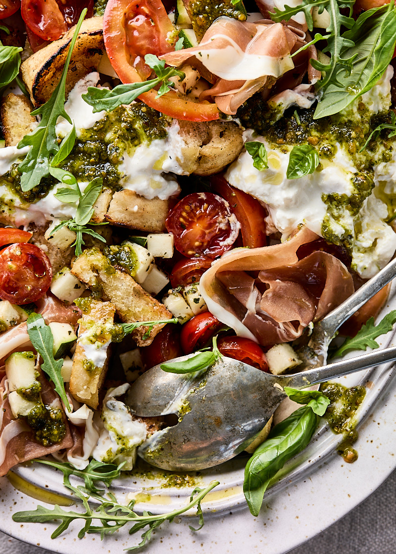 Salade met stracciatella