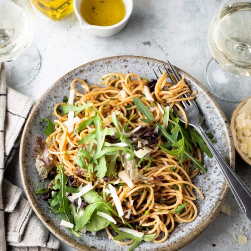 Pasta aglio olio - pastasauzen