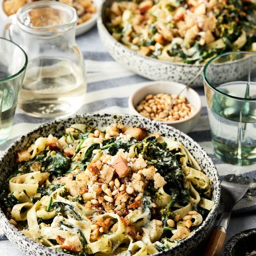 Tagliatelle met spinazie