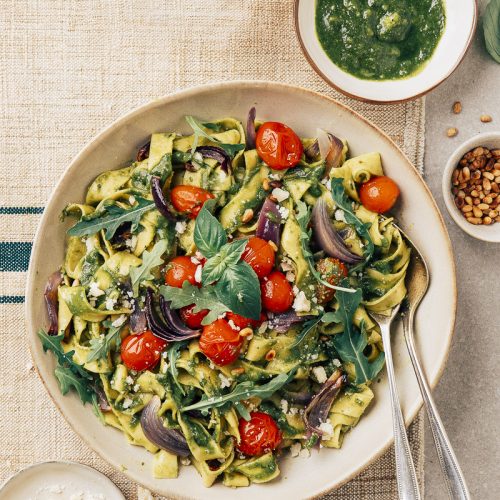 Pappardelle met rucola