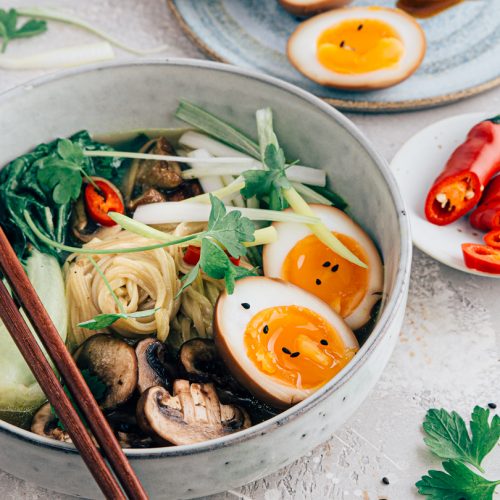 Vegetarische noedelsoep