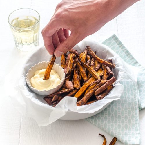Zoete aardappelfriet airfryer