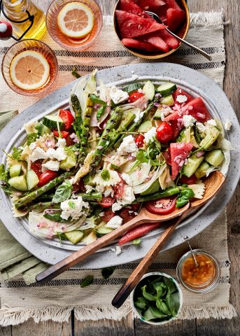 Zomerse pastasalade